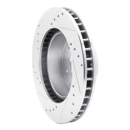 R1 Concepts R1 63-82 Chevrolet Corvette Front Right Drilled & Slotted Silver Brake Rotor
