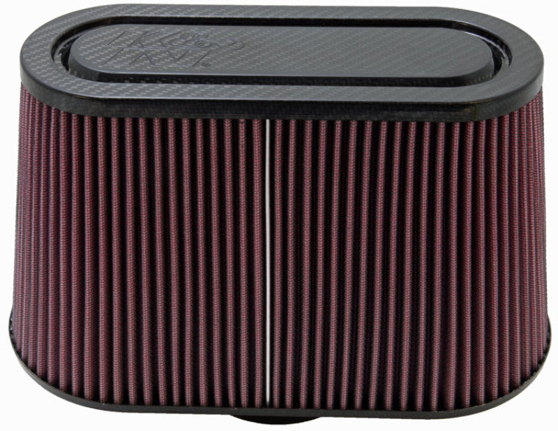 K&N Engineering K&N Universal Filter with Carbon Fiber Top & Base-12in Base O/S Length x 6in Base O/S Width x 7in H