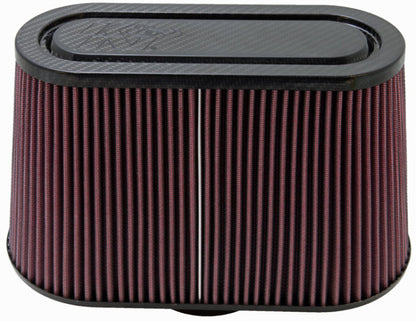 K&N Engineering K&N Universal Filter with Carbon Fiber Top & Base-12in Base O/S Length x 6in Base O/S Width x 7in H