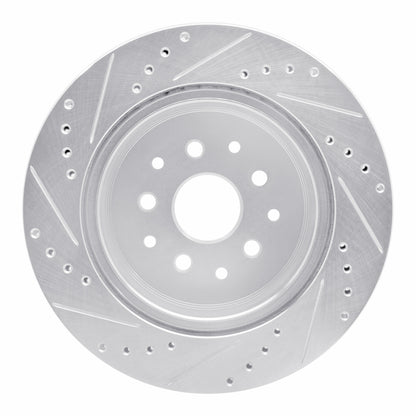 R1 Concepts R1 93-98 Toyota Supra Rear Right Drilled & Slotted Silver Brake Rotor