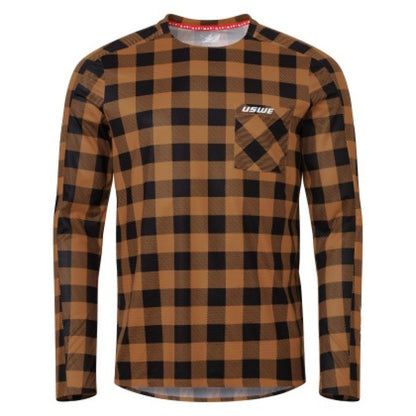 USWE Flannel Long Sleeve Lightweight Off-Road Jersey Bronze - XL