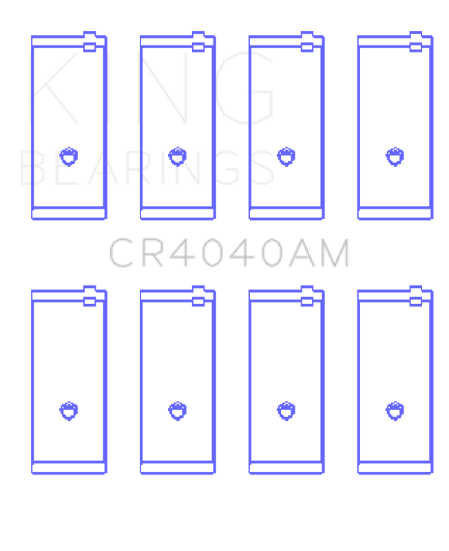King Engine Bearings Ford Fiesta/Escort Tlb/Gud/J4B 1.0L 1.2L 1.3L (Size +1.0mm) Conrod Bearing Set