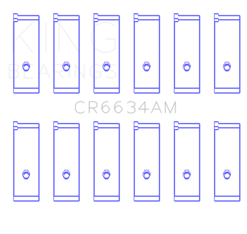 King Engine Bearings Toyota 2Vzfe V6 (Size +0.25mm) Connecting Rod Bearing Set