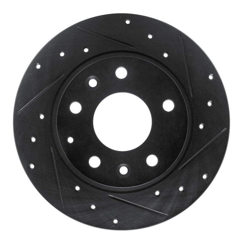 R1 Concepts R1 14-25 Mazda 3 Rear Right Drilled & Slotted Black Brake Rotor