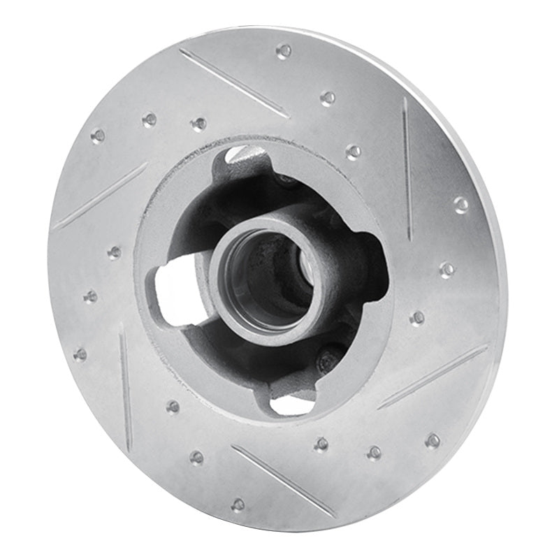 R1 Concepts R1 1978-1987 Chevrolet CHEVETTE Front Left Drilled & Slotted Silver Brake Rotor