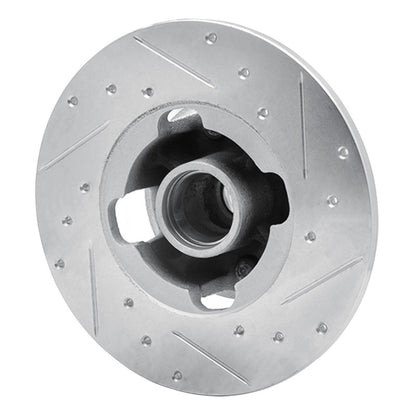 R1 Concepts R1 1978-1987 Chevrolet CHEVETTE Front Left Drilled & Slotted Silver Brake Rotor