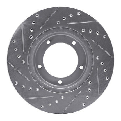 R1 Concepts R1 90-16 Land Rover Range Rover Front Right Drilled & Slotted Silver Brake Rotor
