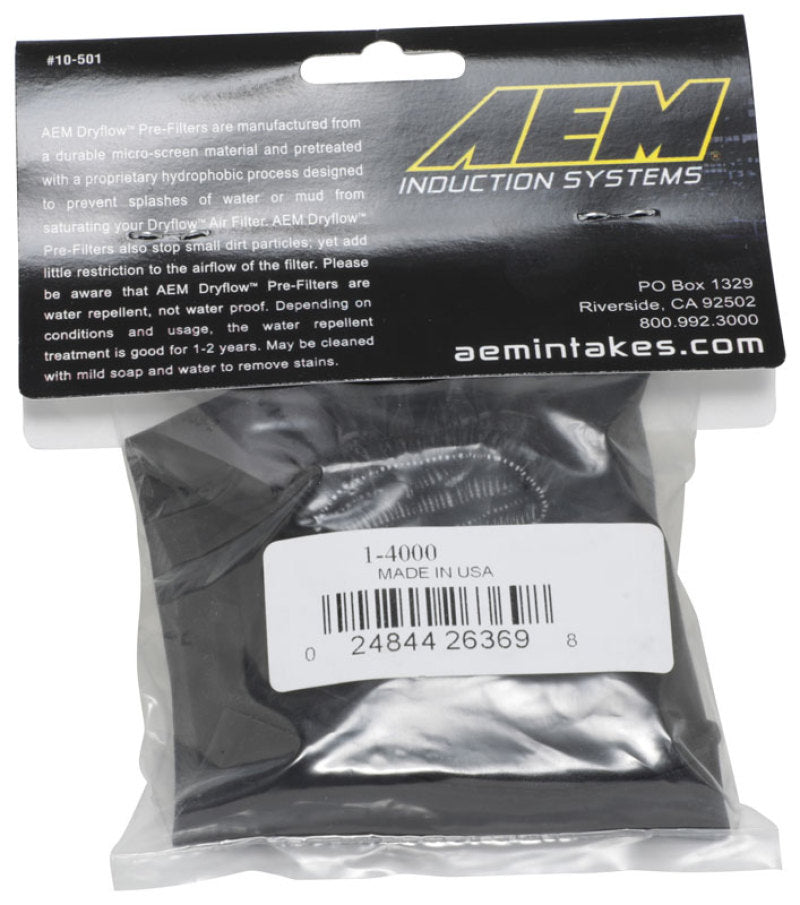 AEM Induction AEM Air Filter Wrap 6 in Base 5 1/4 in Top 5 in Tall
