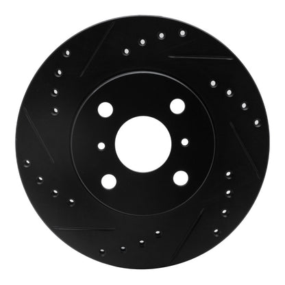 R1 Concepts R1 93-02 Chevrolet Prizm Front Left Drilled & Slotted Black Brake Rotor