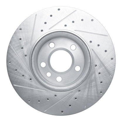 R1 Concepts R1 01-03 Volkswagen EuroVan Front Right Drilled & Slotted Silver Brake Rotor