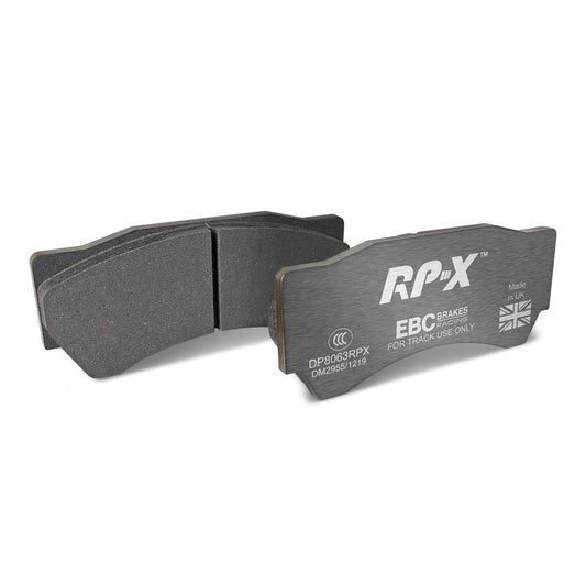 EBC Racing 04-05 Mitsubishi Lancer Evo 8 2.0L Turbo (FQ400 w/Alcon Caliper) RP-X Front Brake Pads