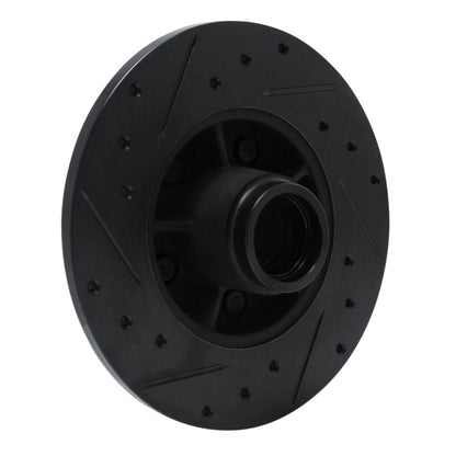 R1 Concepts R1 84-87 Pontiac Fiero Front Right Drilled & Slotted Black Brake Rotor