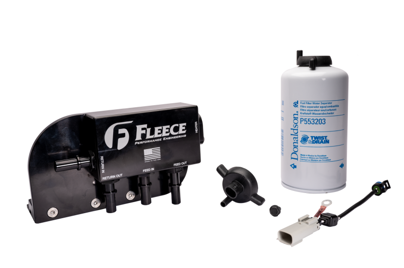 Fleece Performance 17-26 Ford F250-550 Powerstroke Under Bed Fuel Filter Assembly