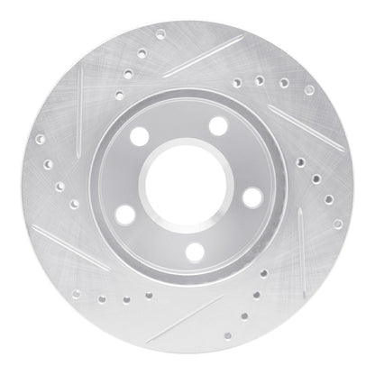 R1 Concepts R1 90-97 Buick Riviera Front Right Drilled & Slotted Silver Brake Rotor