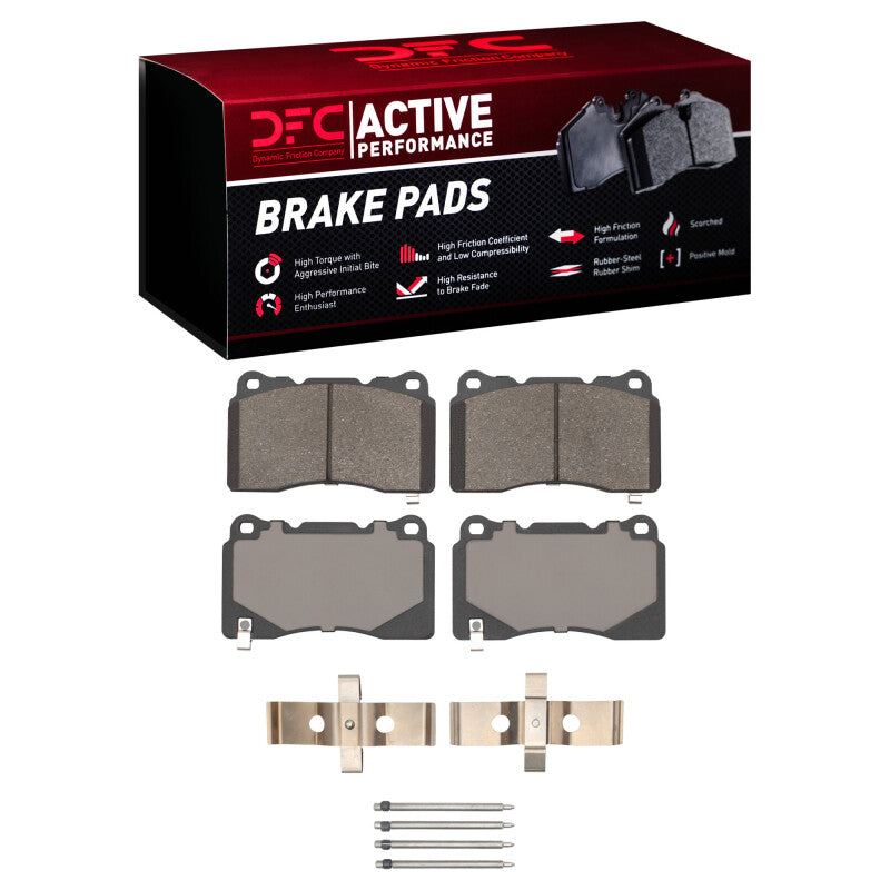 DFC 14-17 Dodge Viper Rear/Front Active Performance Pads and Hardware Kit
