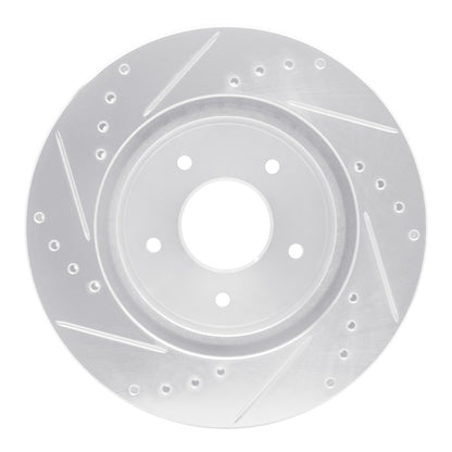 R1 Concepts R1 63-82 Chevrolet Corvette Front Right Drilled & Slotted Silver Brake Rotor
