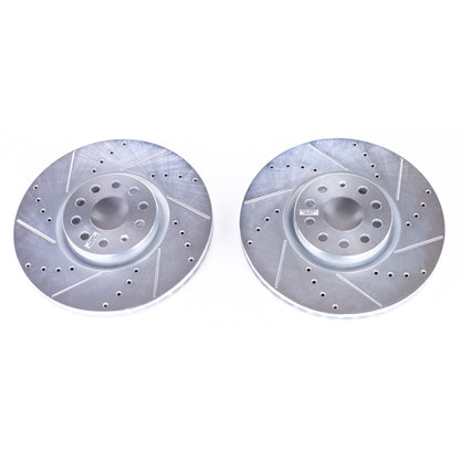 PowerStop Power Stop 2018 Volkswagen Atlas Front Evolution Drilled & Slotted Rotors - Pair