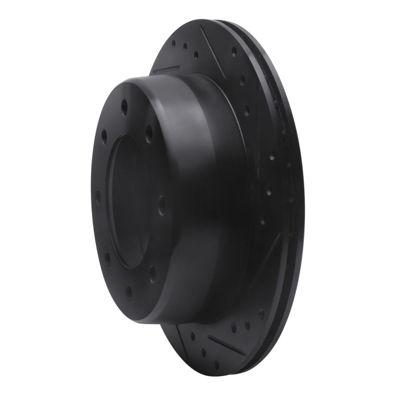 R1 Concepts R1 00-11 Cadillac DTS Rear Right Drilled & Slotted Black Brake Rotor