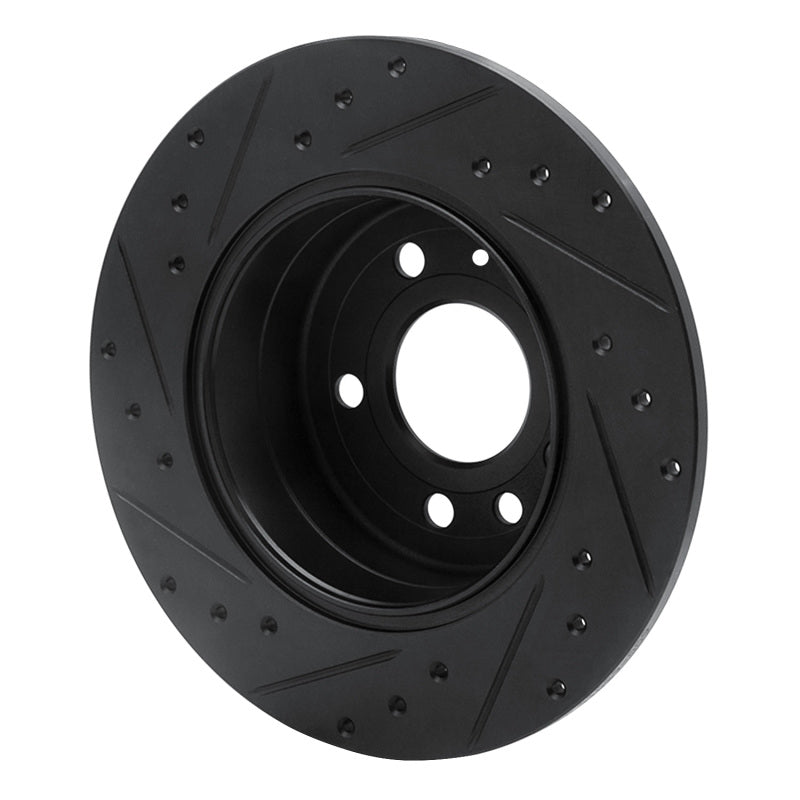 R1 Concepts R1 97-08 Chevrolet ASTRA (Mexico) Rear Right Drilled & Slotted Black Brake Rotor