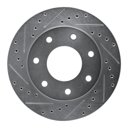 R1 Concepts R1 97-04 Ford F-250 4WD (Excl Super Duty) Front Left Drilled & Slotted Silver Brake Rotor