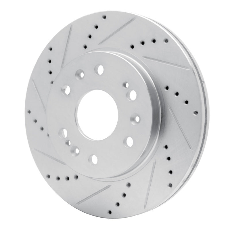 R1 Concepts R1 05-19 Chevrolet Silverado 1500 Front Left Drilled & Slotted Silver Brake Rotor