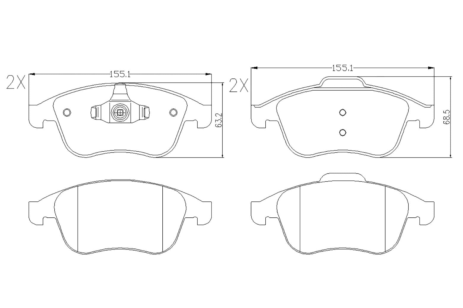BOGAP R8210127 Brake Pad Set, Disc Brake