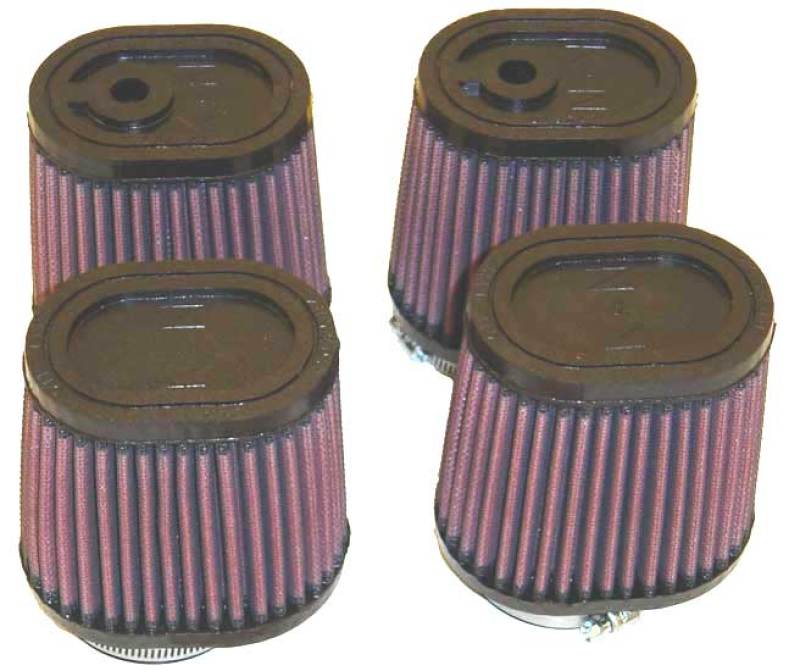 K&N Engineering K&N Universal Rubber Oval Tprd Filter 2.125in Flg ID/3.5in TOSL/2.5in TOSW/4in BOSL/3in BOSW/4in H