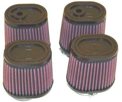 K&N Engineering K&N Universal Rubber Oval Tprd Filter 2.125in Flg ID/3.5in TOSL/2.5in TOSW/4in BOSL/3in BOSW/4in H