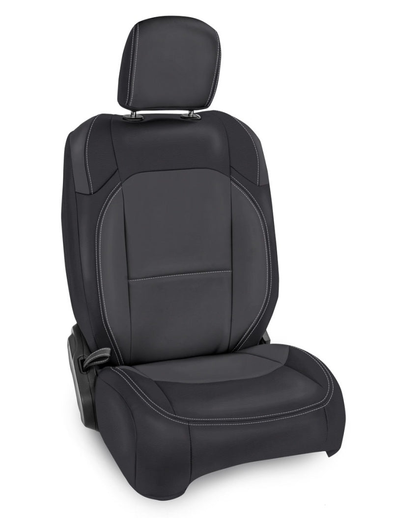 PRP Seats PRP 2018+ Jeep Wrangler JLU/4 Door/ Jeep Gladiator JT/ Rubicon Front Seat Covers (Pair) - Black/Grey