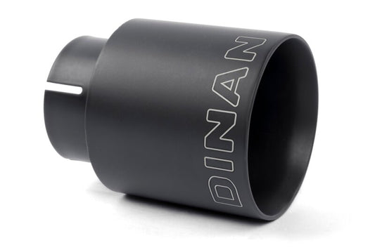 Dinan Double-Walled 4in Clamp-On Exhaust Tip - Black - 4in Outlet / 3in Inlet