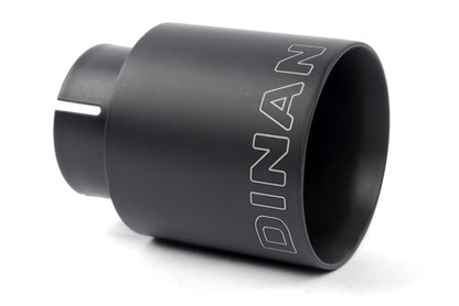 Dinan Double-Walled 4in Clamp-On Exhaust Tip - Black - 4in Outlet / 2.75in Inlet