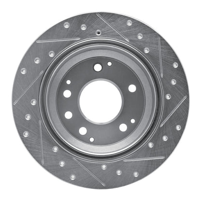 R1 Concepts R1 99-01 Acura RL Rear Left Drilled & Slotted Silver Brake Rotor