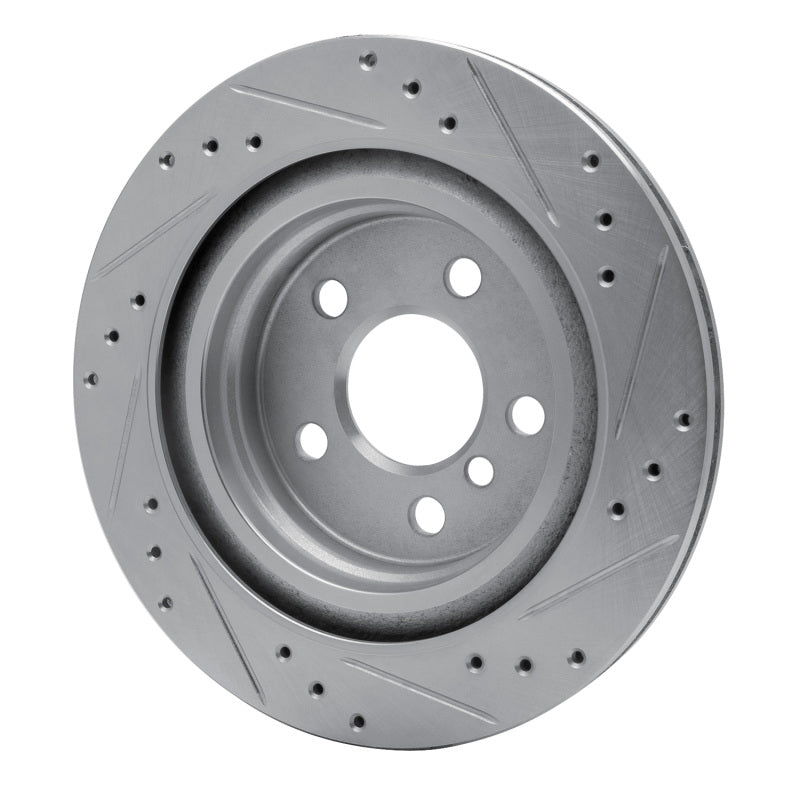 R1 Concepts R1 16-26 BMW 228I Gran Coupe Rear Left Drilled & Slotted Silver Brake Rotor
