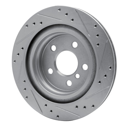 R1 Concepts R1 16-26 BMW 228I Gran Coupe Rear Left Drilled & Slotted Silver Brake Rotor
