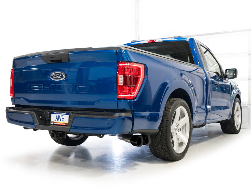AWE Tuning AWE 21-25 Ford F150 (14th Gen Reg Cab) Cat-Back Exhaust - 4.5in Dual Side Exit Diamond Black Tips