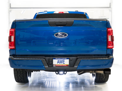 AWE Tuning AWE 21-25 Ford F150 (14th Gen Reg Cab) Cat-Back Exhaust - 4.5in Dual Side Exit Diamond Black Tips