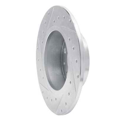 R1 Concepts R1 17-25 Audi Q2 (Mexico) Rear Right Drilled & Slotted Silver Brake Rotor
