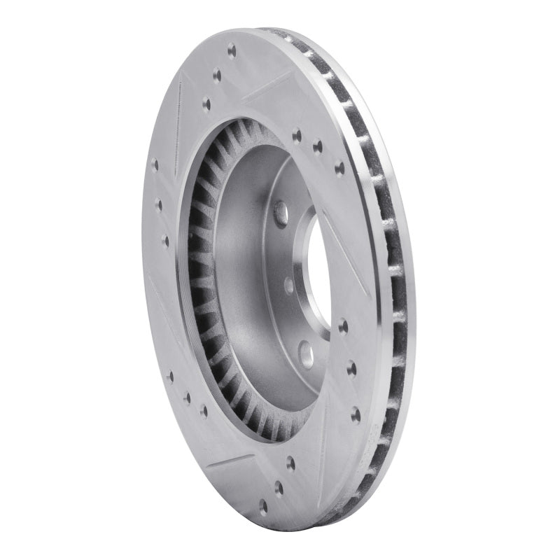 R1 Concepts R1 95-02 Suzuki Esteem Front Right Drilled & Slotted Silver Brake Rotor