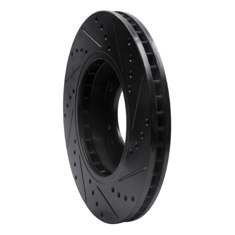 R1 Concepts R1 03-06 Kia Sorento Front Left Drilled & Slotted Black Brake Rotor