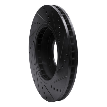 R1 Concepts R1 03-06 Kia Sorento Front Left Drilled & Slotted Black Brake Rotor