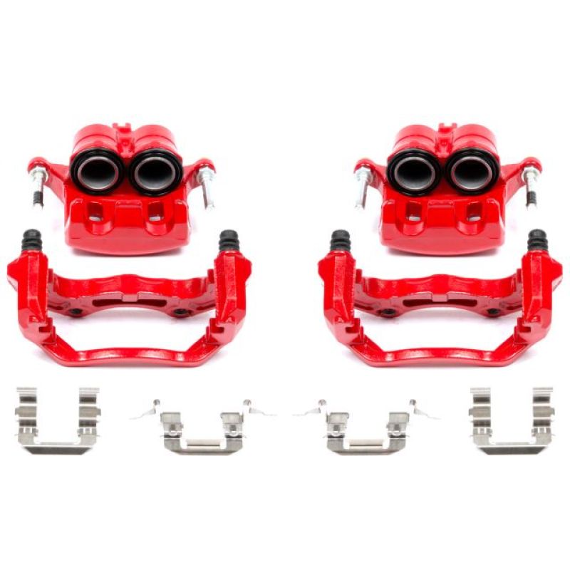 PowerStop Power Stop 05-07 Infiniti G35 Front Red Calipers w/Brackets - Pair