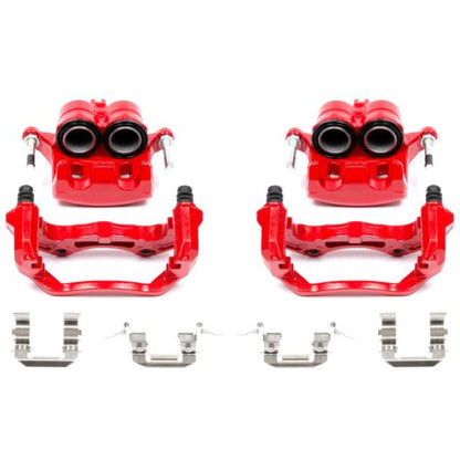 PowerStop Power Stop 05-07 Infiniti G35 Front Red Calipers w/Brackets - Pair