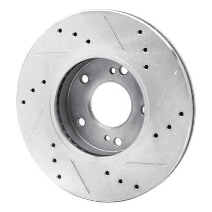 R1 Concepts R1 89-99 Infiniti I30 Front Left Drilled & Slotted Silver Brake Rotor