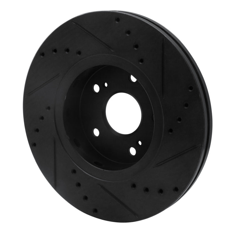 R1 Concepts R1 10-13 Suzuki Kizashi Front Left Drilled & Slotted Black Brake Rotor