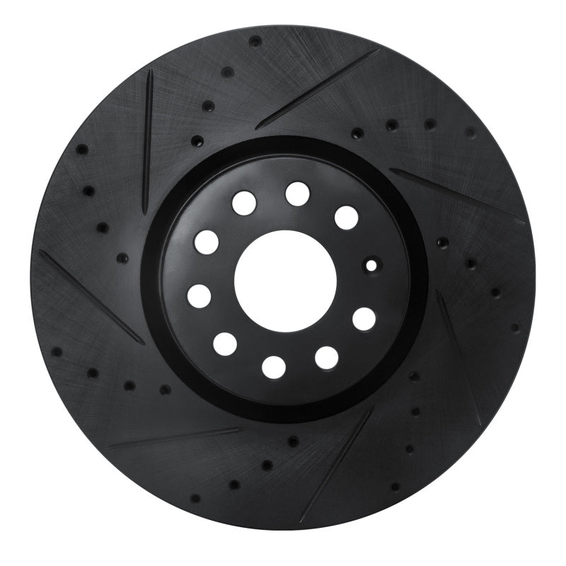 R1 Concepts R1 18-25 Volkswagen ATLAS Front Left Drilled & Slotted Black Brake Rotor