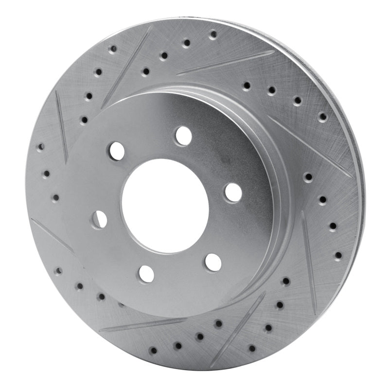 R1 Concepts R1 97-02 Dodge Dakota 4WD Front Left Drilled & Slotted Silver Brake Rotor