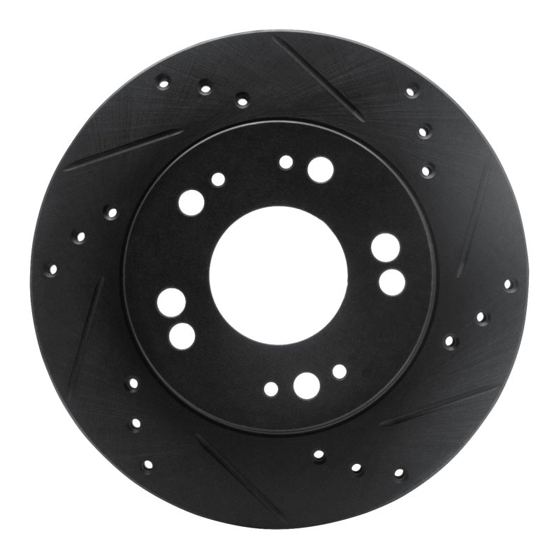 R1 Concepts R1 90-05 Chrysler SEBRING Front Right Drilled & Slotted Black Brake Rotor