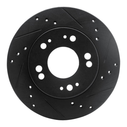 R1 Concepts R1 90-05 Chrysler SEBRING Front Right Drilled & Slotted Black Brake Rotor