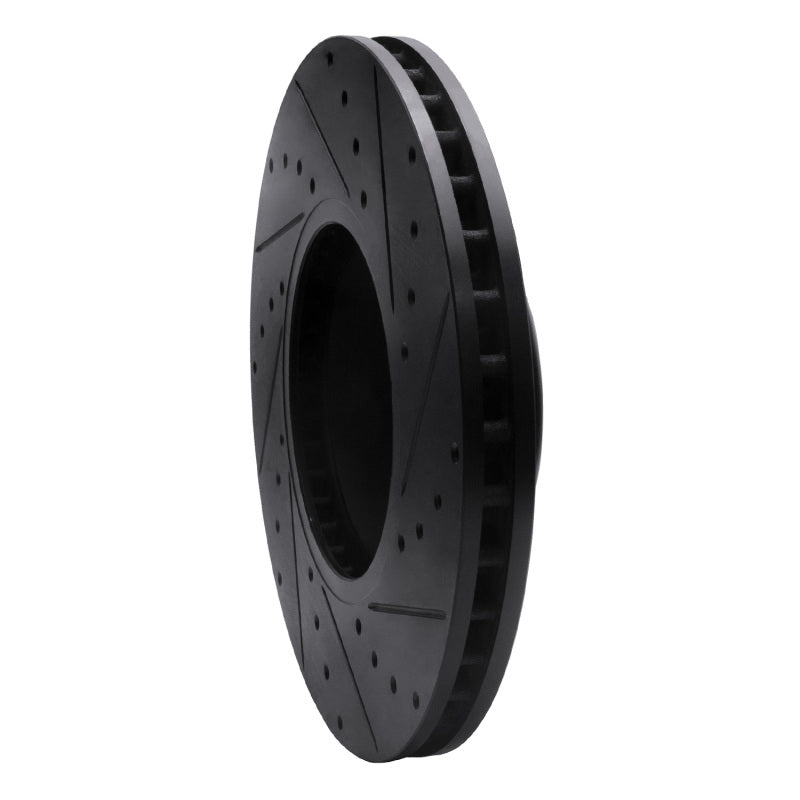 R1 Concepts R1 12-21 BMW 228I Front Left Drilled & Slotted Black Brake Rotor