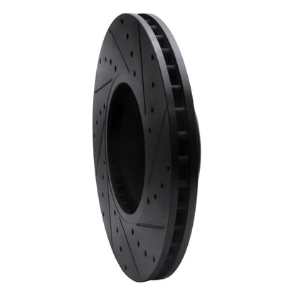 R1 Concepts R1 12-21 BMW 228I Front Left Drilled & Slotted Black Brake Rotor